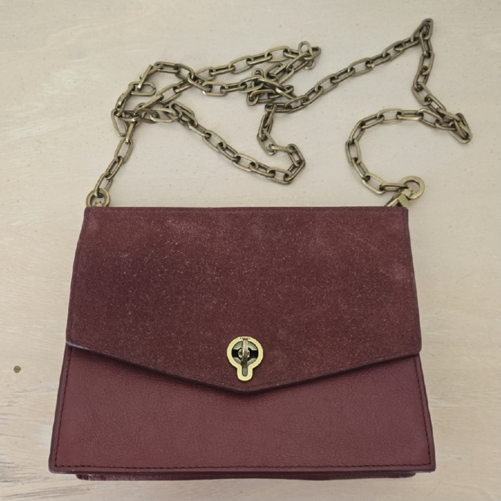 Fossil Stevie Small Crossbody in henna suede